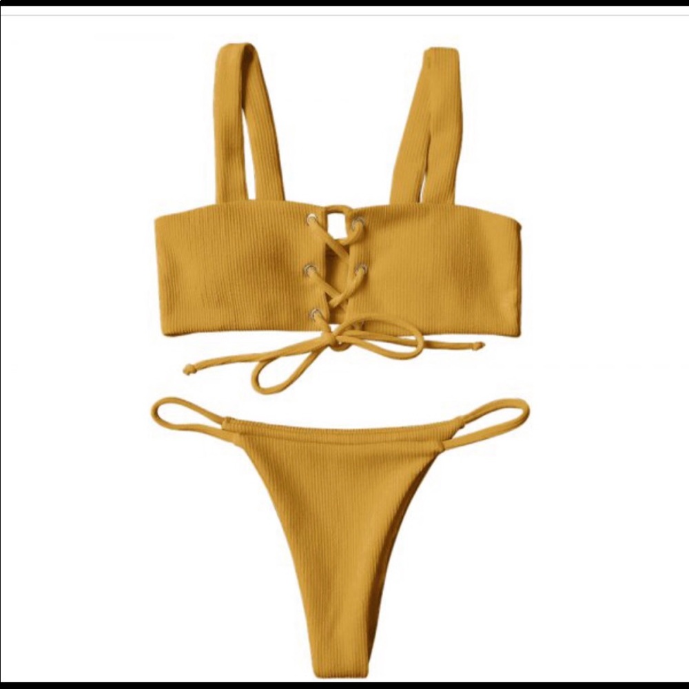 Mustard bathing suite